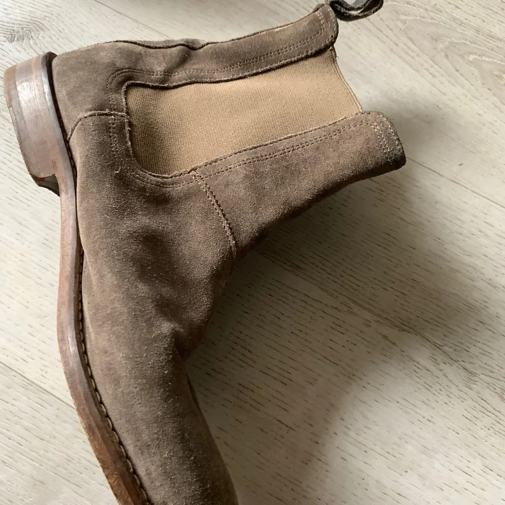Represent Taupe Suede Chelsea Boots Made‎ in Italy Vero Cuoio Mens Size 40 EU
